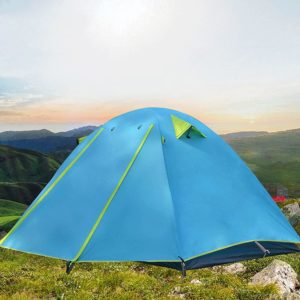 Tente de Camping bleu