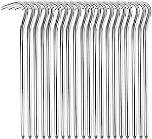 Piquets de Tente en Aluminium / Sardines : 20 Pièces